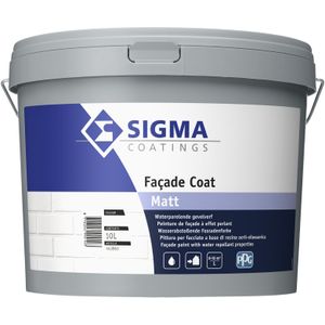 Sigma Facade Coat Matt 10 liter Kleur - Muurverf - Waterbasis - Verfwinkel is tot 50% goedkoper