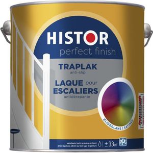 Histor Perfect Finish Traplak (anti-slip) 2,5 liter Kleur - Trap Aflakken - Waterbasis - Verfwinkel is tot 50% goedkoper