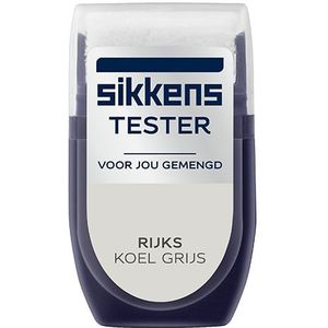 Sikkens RIJKS kleuren tester - RIJKS Koel Grijs 30 ML 1 Stuk Kleur - Muurverf - Verfwinkel is tot 50% goedkoper