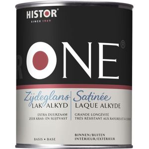 Histor One Lak Zijdeglans - Alkyd 1 liter Kleur - Deur & Kozijn Aflakken - Verfwinkel is tot 50% goedkoper