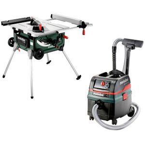 Metabo TS 254 Zaagtafel Op Onderstel & Alleszuiger / Bouwstofzuiger (ASR 25 L SC) Combiset - 2000W - 254 X 30mm