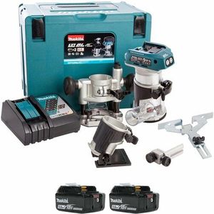 Makita DRT50RTJX2 18V Li-Ion Accu Boven-/kantenfrees En Trimmer Set (2x 5.0Ah Accu) In Mbox