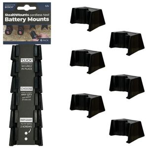 StealthMounts BM-BO108-BLK-6 Accuhouder Voor Bosch 10.8/12V - Zwart - 6-pack