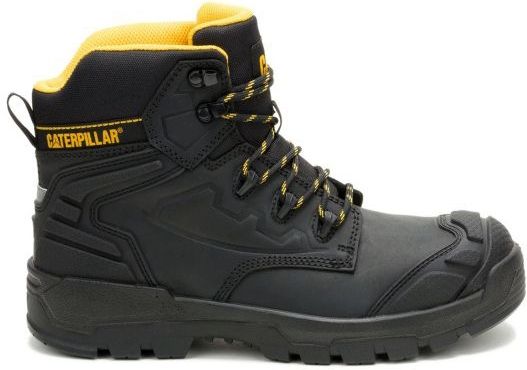 Cat erpillar Mens Striver lederen veiligheidslaarzen, Zwart Geel, 38.5 EU