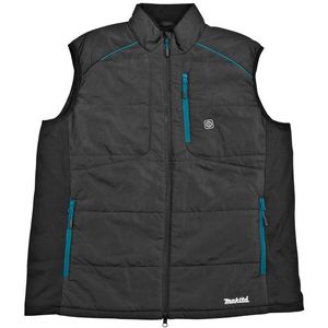 Makita DCV202ZM Accu Verwarmd Vest - Zwart - Polyester - 28 Uur Warmte