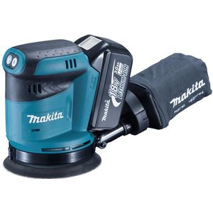 Makita BBO180RFX 18V Li-Ion Accu Excenter Schuurmachine Set (2x 3.0Ah Accu) In Mbox - 125mm
