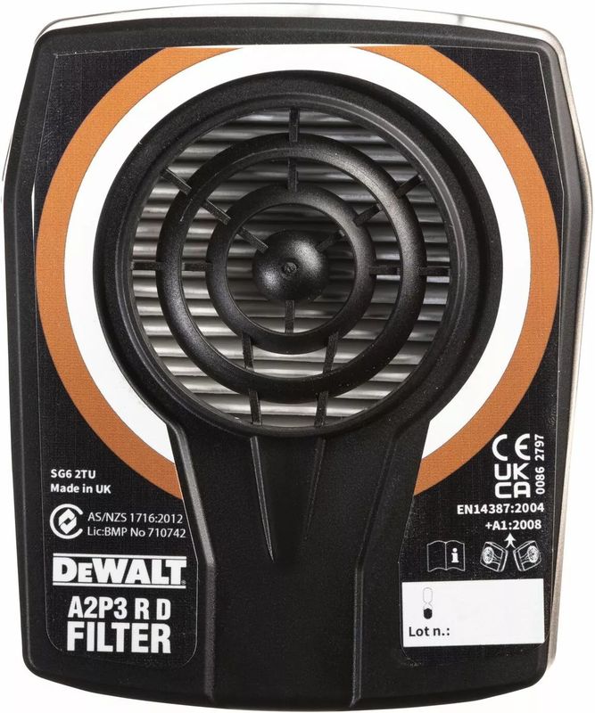 DeWalt DXIR1A1A2P3 Combinatie Filter - 2 Stuks - Bescherming Tegen Gassen en Fijnstof