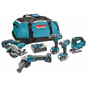 Makita DLX5020T 18V Li-Ion Accu 5-delige Combiset (2x 5,0Ah Accu) In Tas