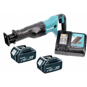 Makita DJR186RTE 18V Li-Ion Accu Reciprozaag Set (2x 5.0Ah Accu) In Koffer - Snelwissel - Variabel