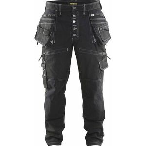 Blåkl�äder X1900 Werkbroek Baggy Denim Stretch 1999 - Zwart - Maat 46 (S)