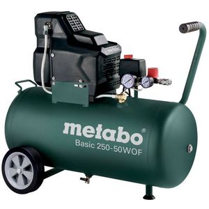 Metabo Basic 250-50 W OF Compressor - 1500W - Olievrij - 8 Bar - 50L - 100 L/min