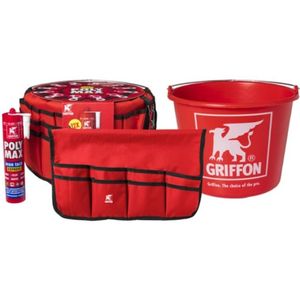 Griffon Poly Max High Tack Express Montagelijm In Gratis Emmer Met Multifunctionele Gereedschaporganizer (12 St.)