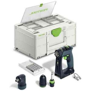 Festool CXS 18-Basic-Set 18V Li-Ion Accu Schroefboormachine Body Incl. Bitset In Systainer - 40Nm