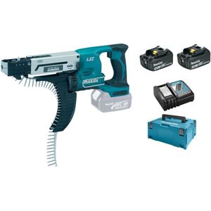 Makita DFR550RFJ 18V Li-Ion Accu Schroefautomaat / Bandschroefmachine Set (2x 3.0Ah Accu) In Mbox - 25-55mm