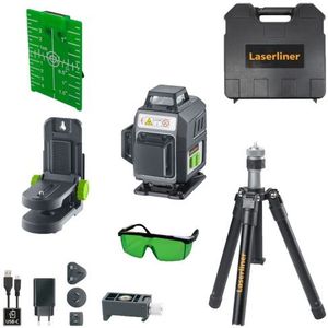 Laserliner PocketPlane-Laser 4G Kruislijnlaser In Koffer - 4 Lijnen - Groen - 30m + SpiderStand Statief