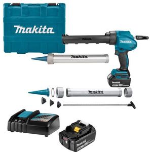 Makita DCG180RMX 18V Li-Ion Accu Lijm- En Kitspuit Set (1x 4.0Ah Accu) Incl. Kokerhouder- En Worsthouder In Koffer