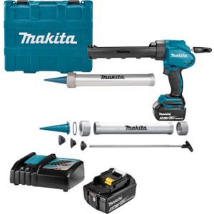 Makita DCG180RMX 18V Li-Ion Accu Lijm- En Kitspuit Set (1x 4.0Ah Accu) Incl. Kokerhouder- En Worsthouder In Koffer