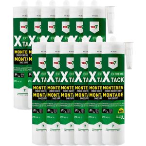 TEC7 X-Tack Montagekit - Wit - Koker - 290ml (12st)