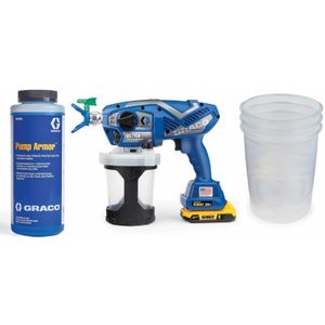 Graco 17M366 Ultra Draagbare Snoerloze Verfspuit Verfspuit 17M366 Incl. Flexliner 1L Bekerzakjes (25st) En Pump Armor Vloeibare Bescherming 0,95L