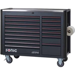 Sonic - NEXT S14 - Gereedschapswagen - Zwart - RVS - Ergonomische Indeling