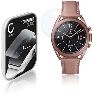Samsung Galaxy Watch 3 - 41mm (SM-R850) Schermbeschermer 9H getemperd glas 3D Full Cover van CELLONIC