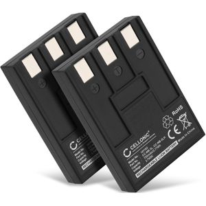 2x Canon Digital IXUS IIs Accu Batterij 750mAh van Cellonic