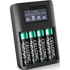 4x Garmin GPSMAP 66st Accu Batterij + Oplader 4x 2600mAh AA van CELLONIC
