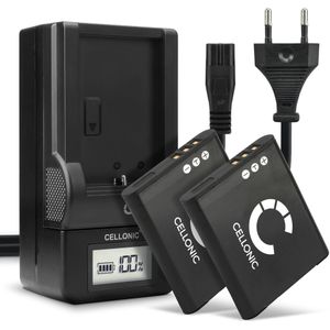 2x Olympus DZ-105 Accu Batterij + Oplader 730mAh van CELLONIC