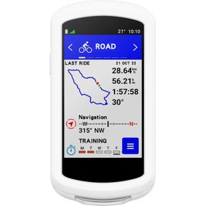 Garmin Edge 1040 siliconen bumpercase - optimale bescherming voor fiets navigatie / fietscomputers wit - Siliconen protection