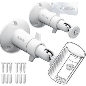 WiTi L-vormige wand- en plafondmontagebeugel voor CCTV-camera, IP-camera's, PTZ-koepelcamerahouder, massief metalen universeel gatenpatroon, geschikt