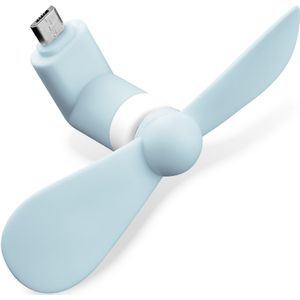 LG Stylus 2 Micro USB ventilator voor smartphone & tablet - Mini-ventilator USB Gadget - Mini portable fan telefoon, Blauw