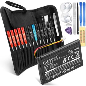 Garmin Drive 51 LMT-S Accu Batterij + Gereedschapsset 23dlg 1100mAh van Cellonic