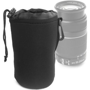 Universele, beschermende lens cases voor DSLR camera's - Vier pouches voor objectieven van Nikon, Canon, Sony, Fujifilm, Olympus