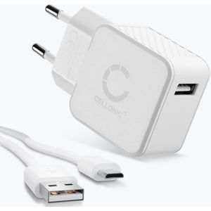 Motorola DEFY Mini Oplader + USB Kabel - 1m Laadkabel & AC stroomadapter van Cellonic