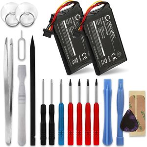2x TomTom Go Professional 6250 Batterij 1100mAh + Schroevendraaier-set van Cellonic