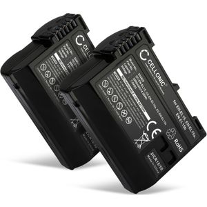 2x Nikon D500 Accu Batterij 2000mAh van CELLONIC