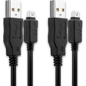 2x Olympus µ 790 SW Kabel 12 Pin USB Datakabel 1.5m Laadkabel van subtel