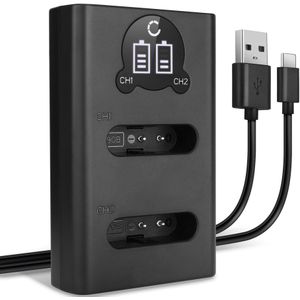 USB Dubbele Oplader voor Olympus Li-92B - Snelle en Slimme Lader, Laadkabel Voeding + USB Kabel