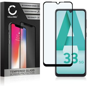 Samsung Galaxy A33 (SM-A336) Schermbeschermer 9H getemperd glas 3D Case-friendly van CELLONIC