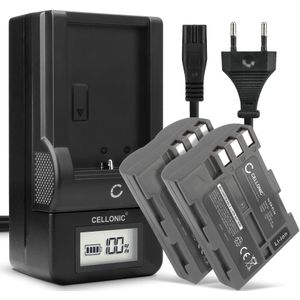 2x Nikon D80 Accu Batterij + Oplader 2000mAh van CELLONIC