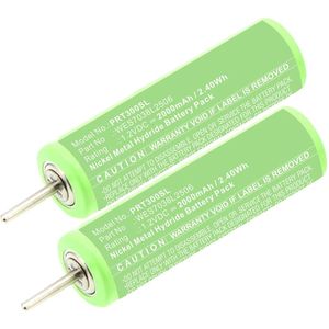 2x Panasonic ES-7102 Accu Batterij 2000mAh van Cellonic