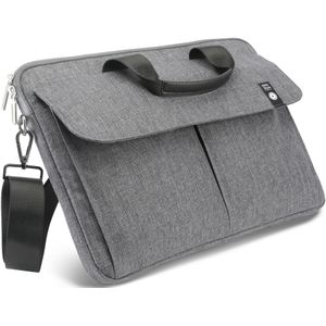 Laptoptas met schouderband - beschermende laptoptas voor laptops van 14,1""-15,4"" voor werk, school, kantoor, onderweg - grijs
