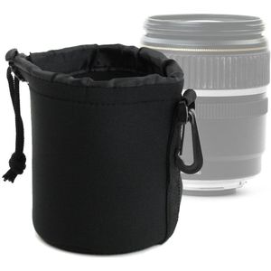 Universele, beschermende lens cases voor DSLR camera's - Vier pouches voor objectieven van Nikon, Canon, Sony, Fujifilm, Olympus