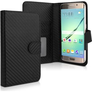 Samsung Galaxy S7 (SM-G930F) Smartphone hoesje met rondom bescherming - Bookcase beschermtasje zwart, flipcase