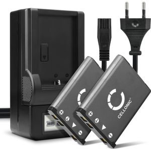 2x Batterij voor Rollei X-8 Sports Accu 700mAh + Oplader