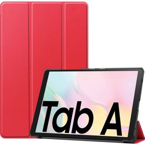 Samsung Galaxy Tab A7 (LTE) SM-T505 Tablet hoes / Book Cover met standaard - Back Cover beschermtasje rood, backcase - Tabletstand Padcover