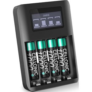 4x Siemens Gigaset C620A Batterij 4x 1000mAh AAA + Oplader van Cellonic