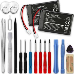 2x Sony CUH-ZCT2E Accu Batterij + Schroevendraaier-set 1000mAh van CELLONIC
