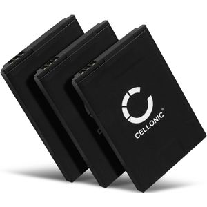3x Siemens Gigaset SL610 Accu Batterij 850mAh van CELLONIC
