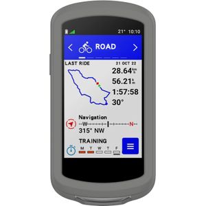 Garmin Edge 1040 siliconen bumpercase - optimale bescherming voor fiets navigatie / fietscomputers donkergrijs - Siliconen protection